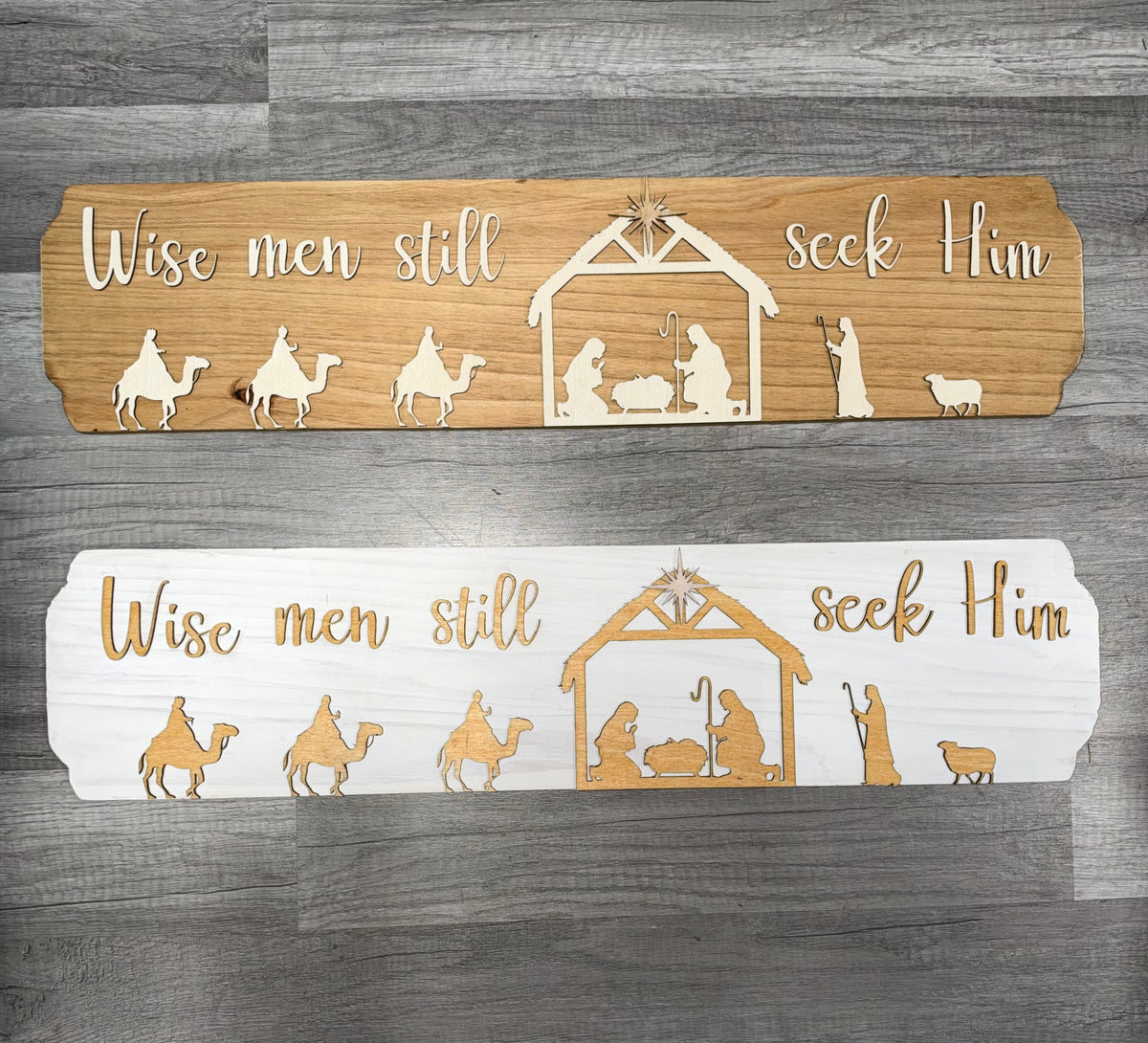 Wood Wise Men Still Seek Him Sign