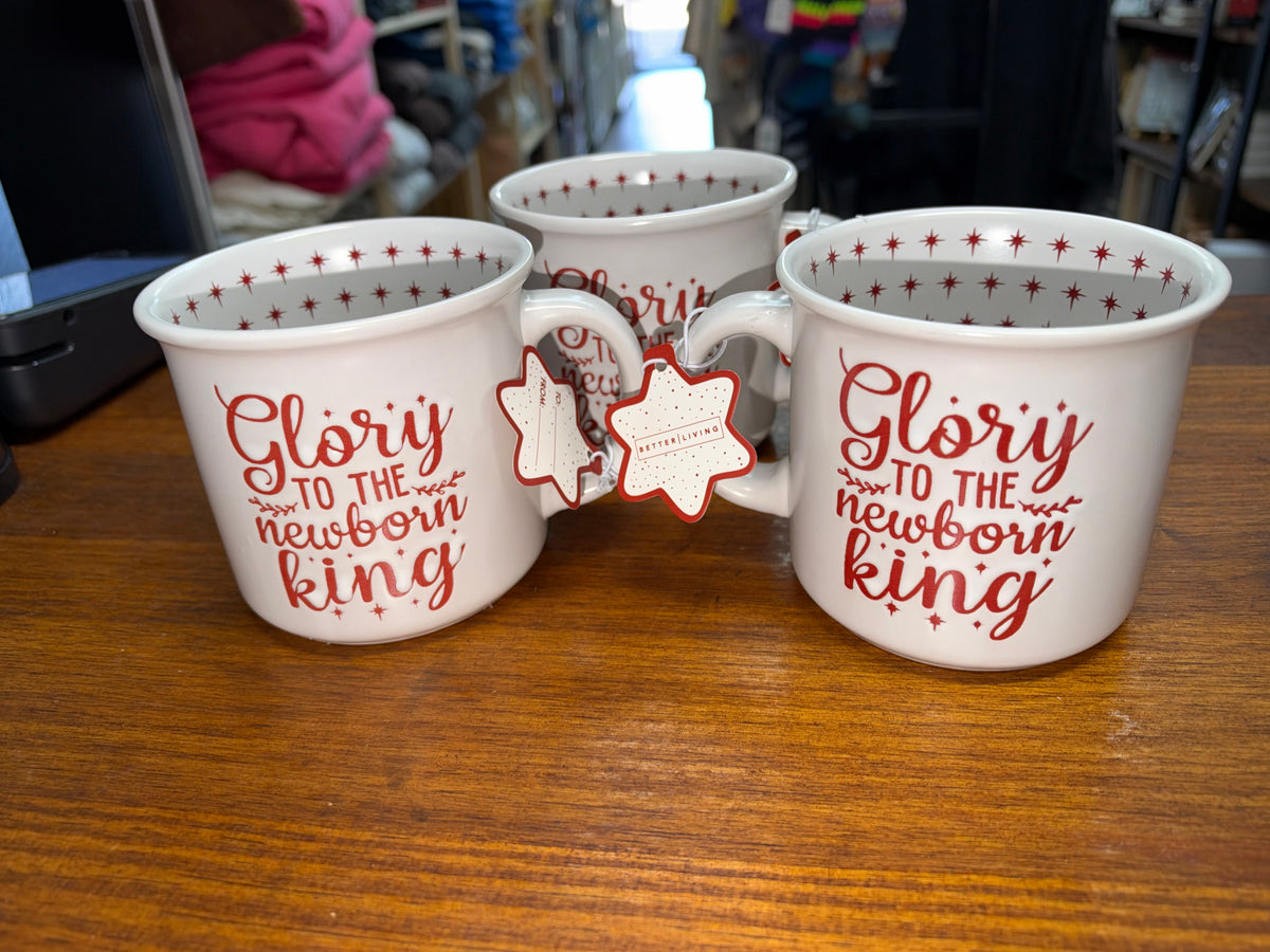 Beautiful “Glory to the Newborn King” Coffee Mug