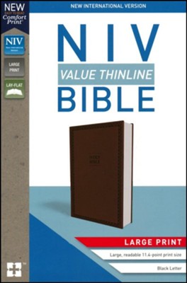 NIV Value Thinline Bible – Large Print, Chocolate