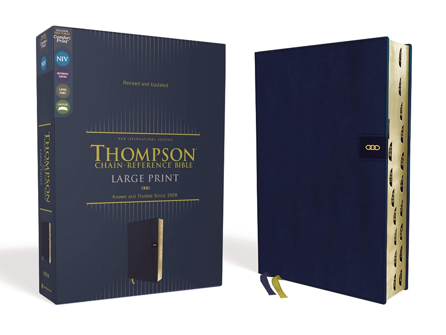NIV, Thompson Chain-Reference Bible (Thumb-Indexed, Revised and Updated, Navy, Leathersoft)