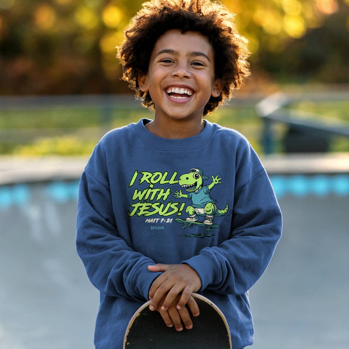 Kids Matt 7:21 Dino Sweatshirt