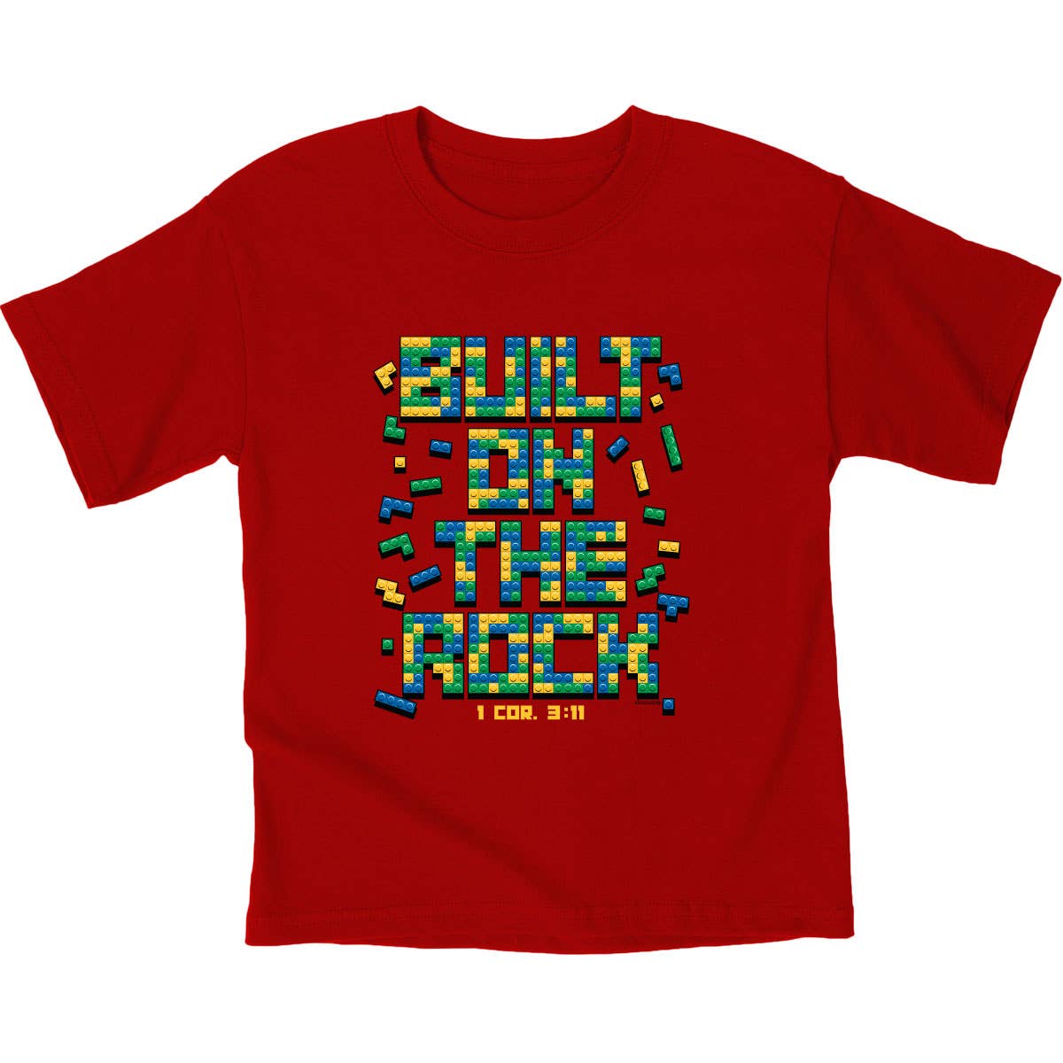 Kids 1 Cor. 3:11 Built on the Rock T-Shirt