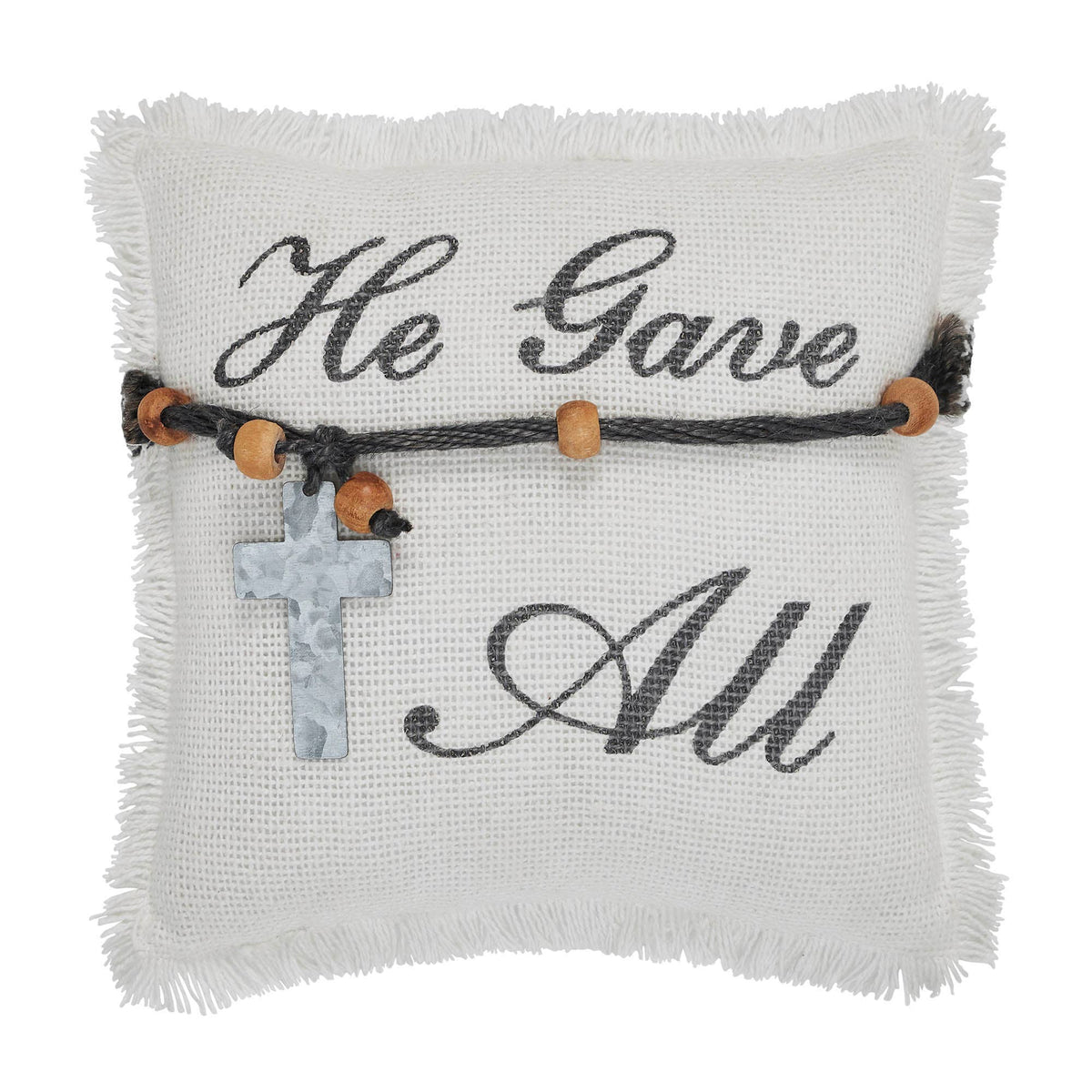 He Gave All Cross Throw Pillow 9x9