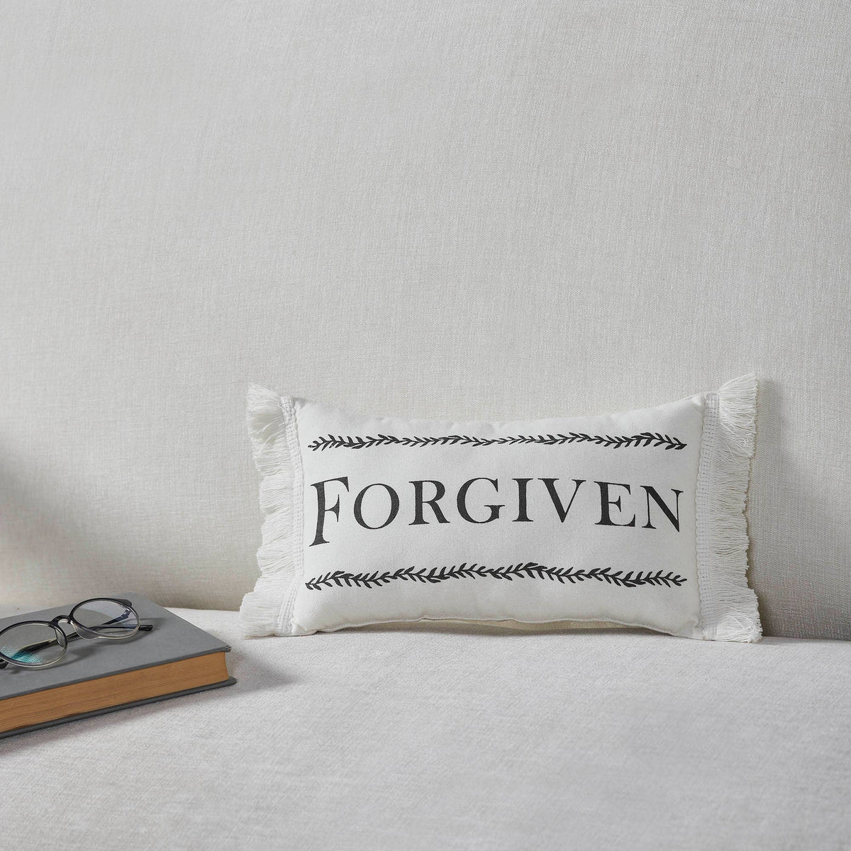 Risen Forgiven Throw Pillow 7x13