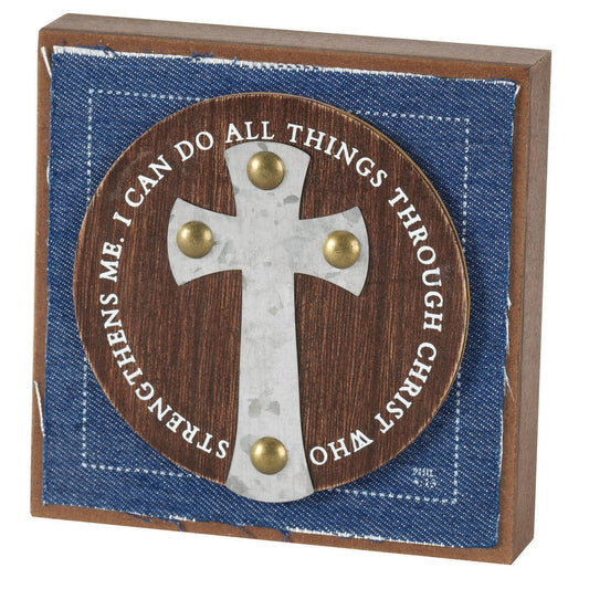 5X5 Plq Ttop I Can Do Phil.4:13 Mdf/Mtl