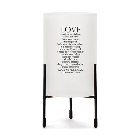 Hurricane Candleholder Love 1Cor.13:4-5