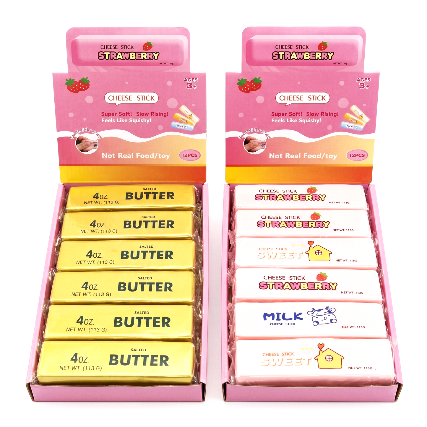 Butter Stick Squishy Fidget Toy for Stress Relief- 2 options