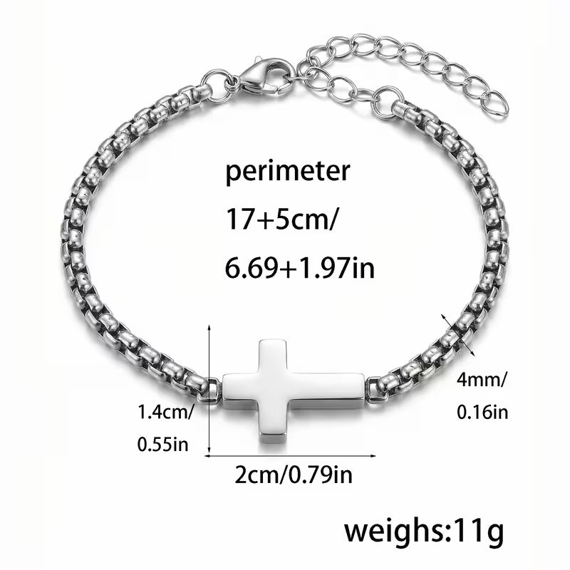 Steadfast Cross Stainless Steel Bracelet