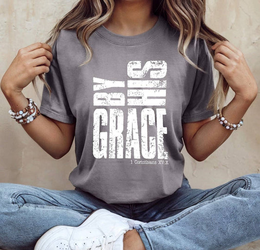 BY HIS GRACE — Bella + Canvas Premium Tee