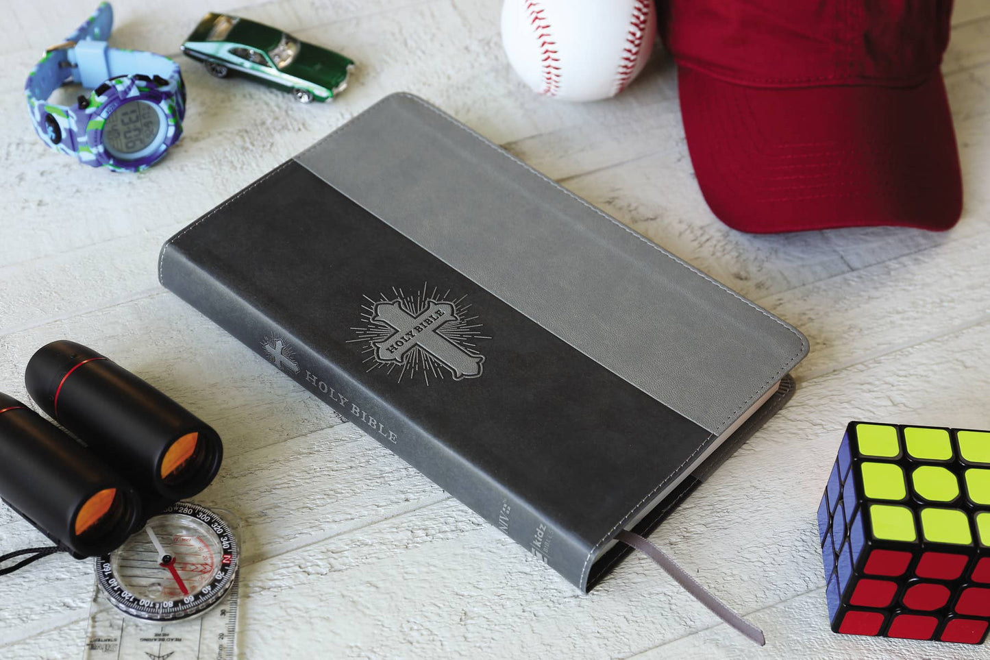 NIV Bible for Kids, Leathersoft, Gray