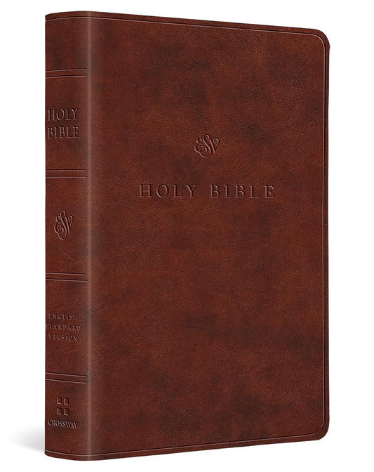 ESV Large Print Compact Bible-Chestnut