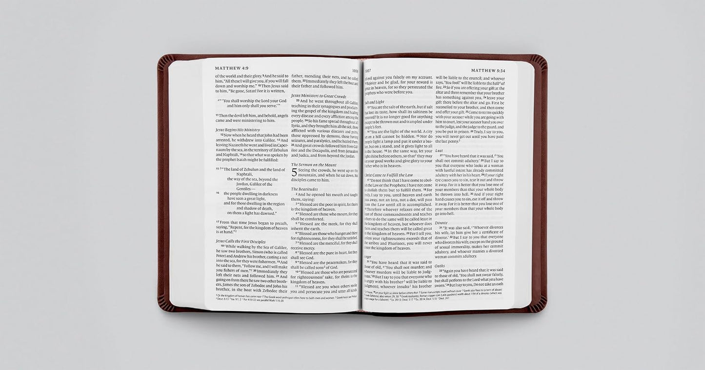 ESV Large Print Compact Bible-Chestnut