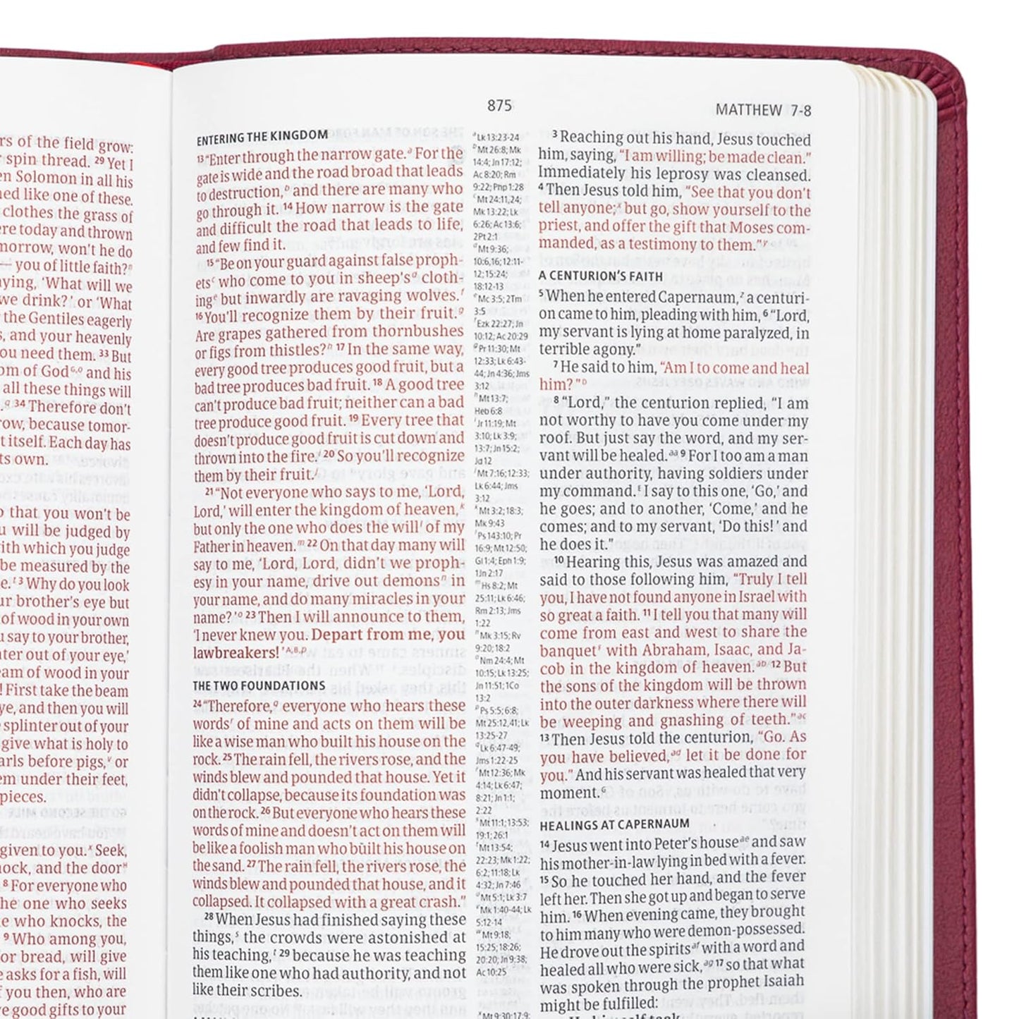 CSB Thinline Bible-Cranberry LeatherTouch