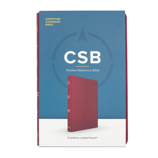 CSB Thinline Bible-Cranberry LeatherTouch