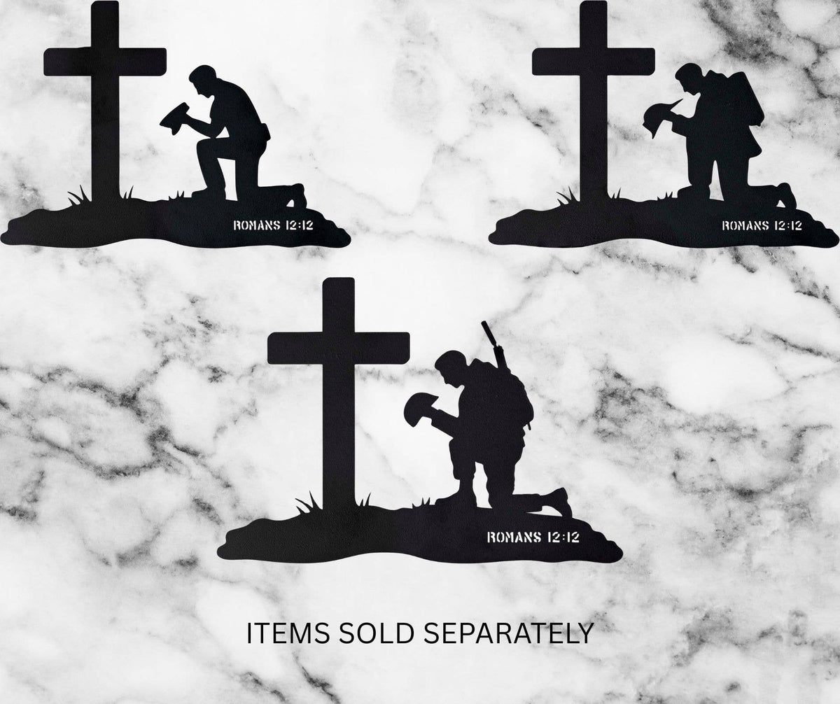 Metal Wall Hanging Cross Police Officer