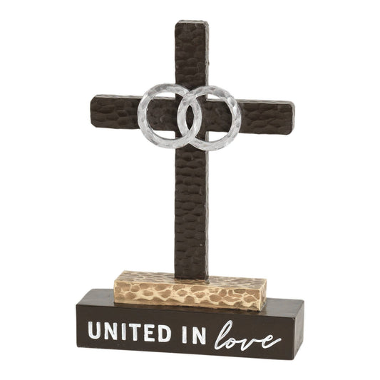 UNITED IN LOVE ANNIVERSAY TABLETOP CROSS
