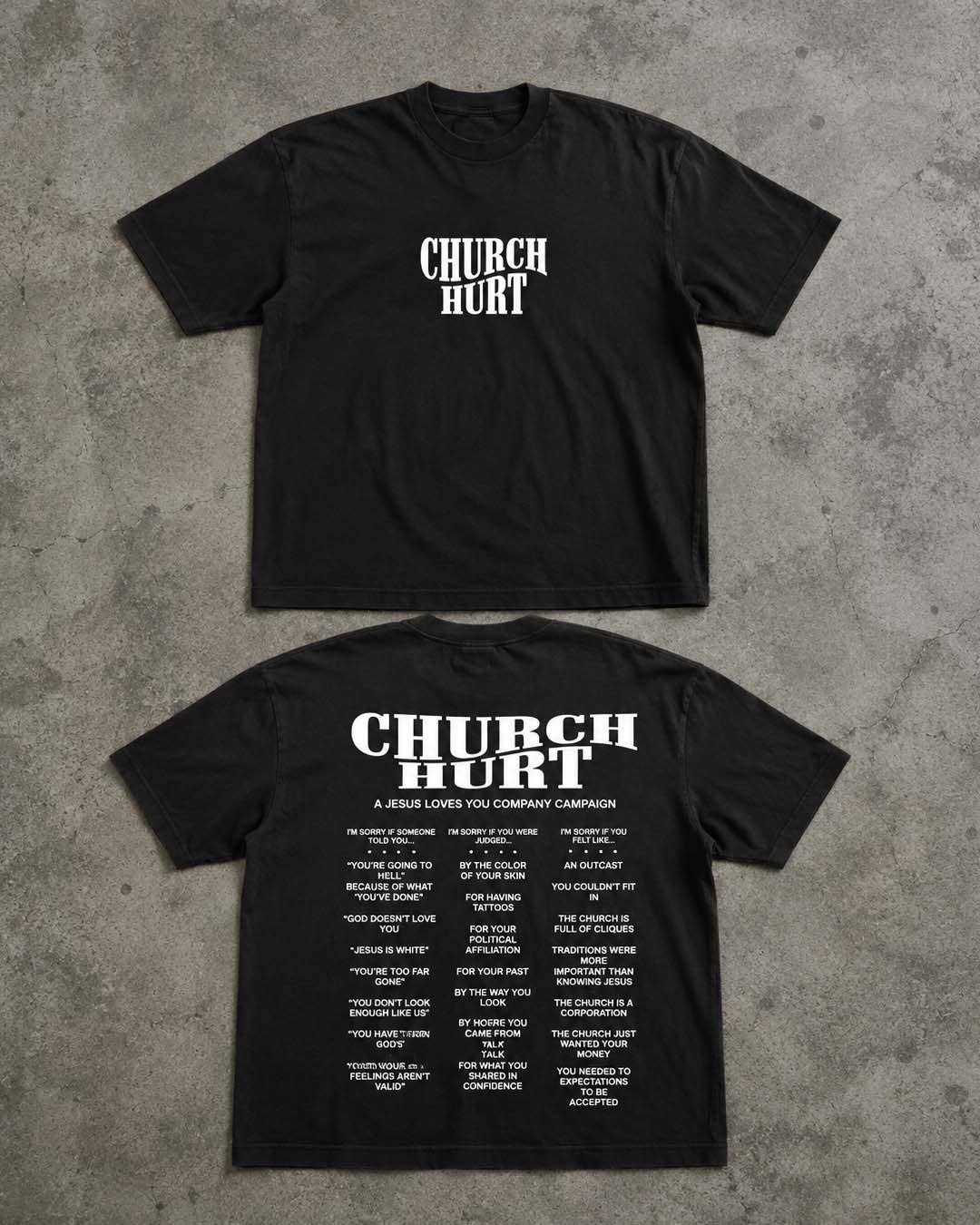 "Church Hurt Collection" Statement Tee