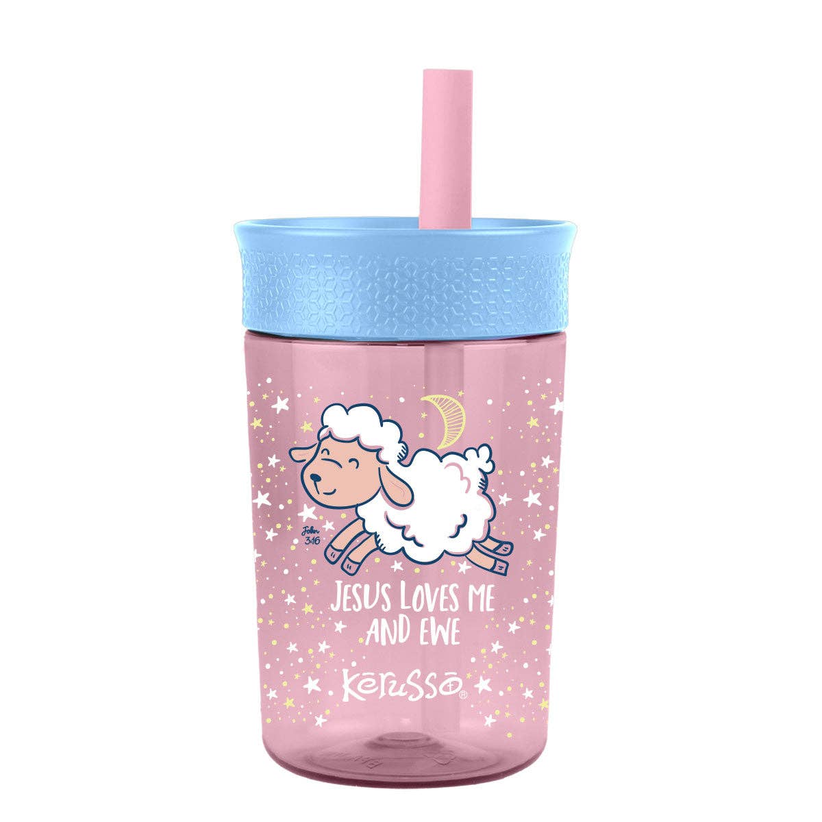 Goose & Lamb 15 oz Silicone Straw Cup  (2 Pack)