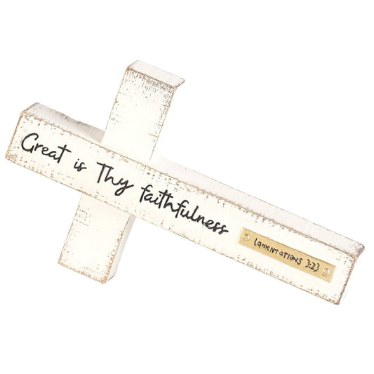 CROSS TABLETOP GREAT IS THEY LAM. 3:23