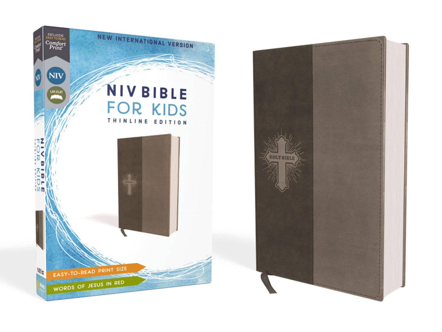 NIV Bible for Kids, Leathersoft, Gray