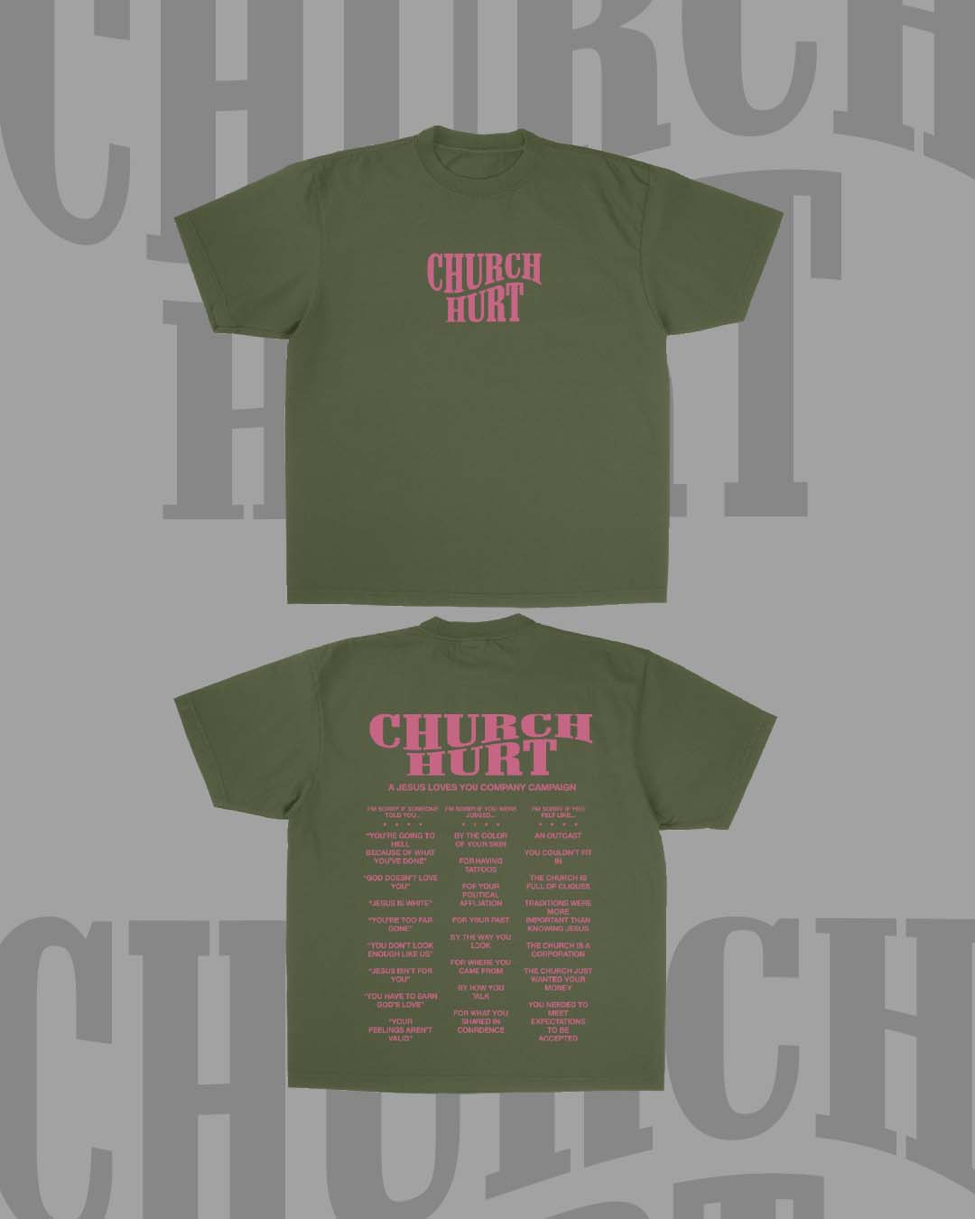 "Church Hurt Collection" Statement Tee