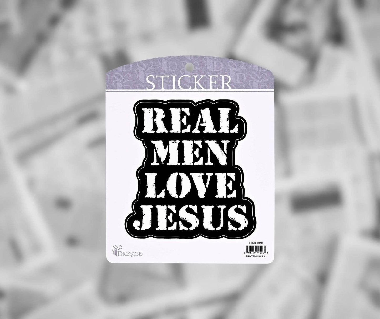 Sticker Real Men Love Jesus