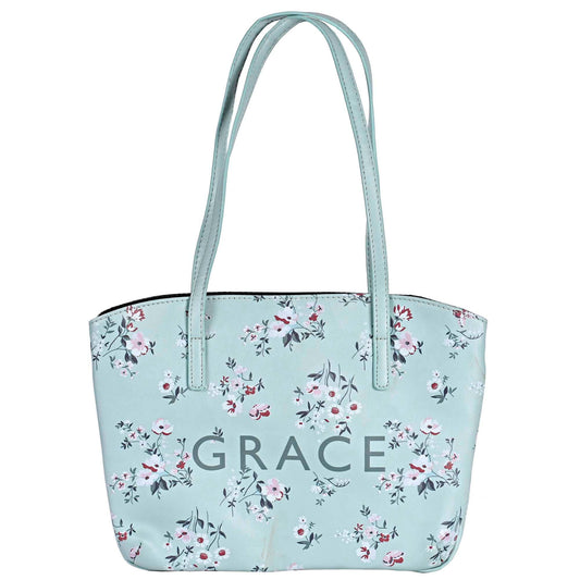 White Dove Bible Case Wedge Grace Floral Mint XLrg