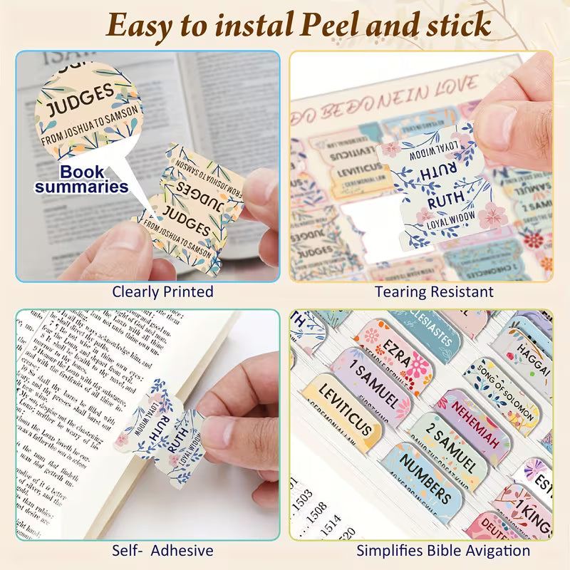 Cute Floral Pastel Bible Tabs