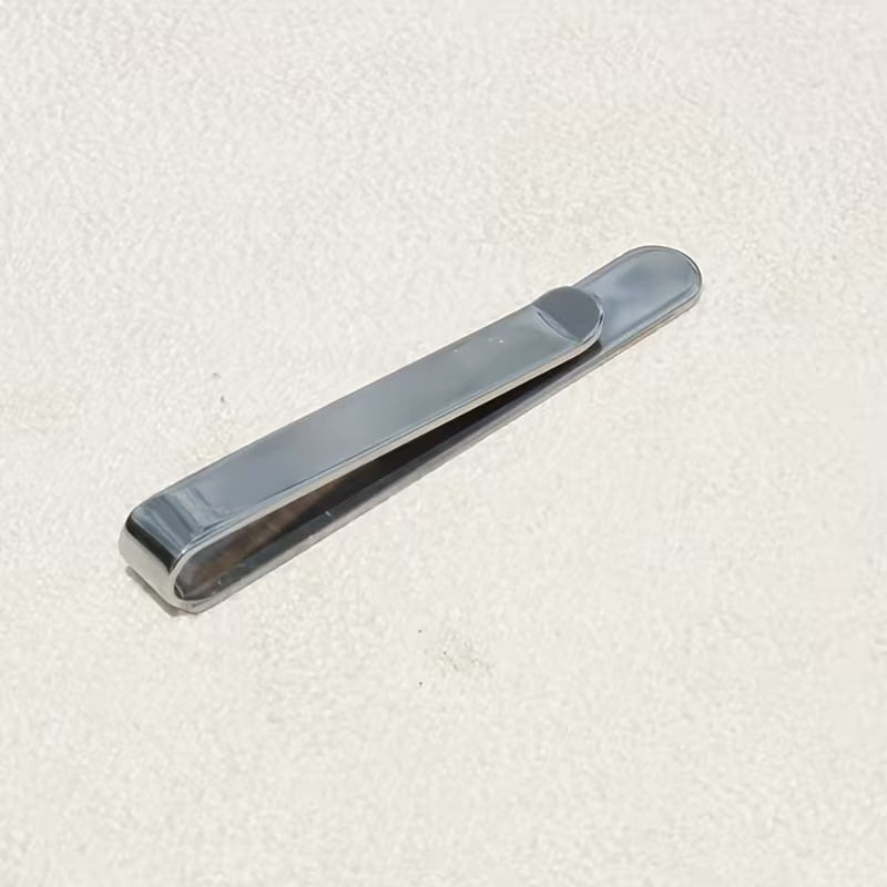 Men’s Stainless Steel Cross Accent Tie Clip