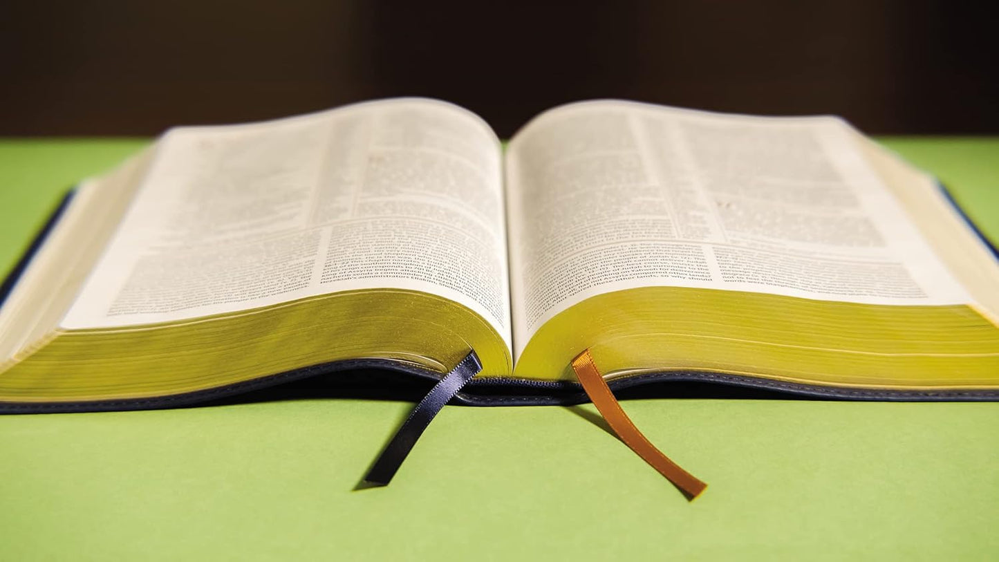 NIV, The Grace and Truth Study Bible (Trustworthy and Practical Insights), Leathersoft, Navy, Red Letter, Comfort Print