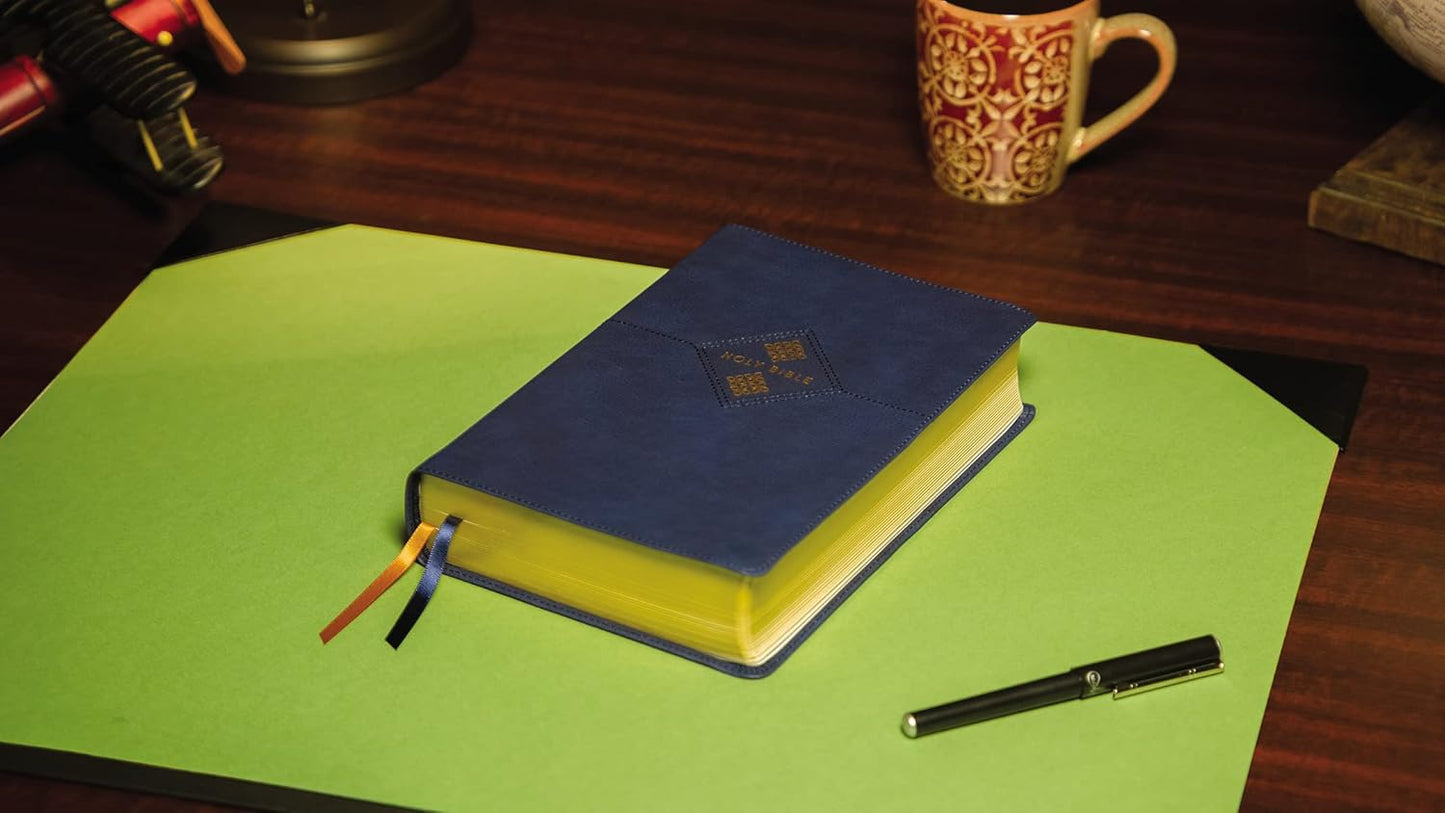 NIV, The Grace and Truth Study Bible (Trustworthy and Practical Insights), Leathersoft, Navy, Red Letter, Comfort Print