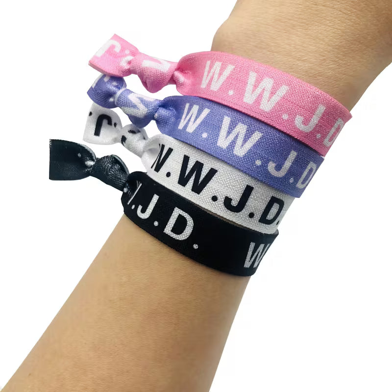 W.W.J.D. + H.W.L.F Hair Tie Bracelets
